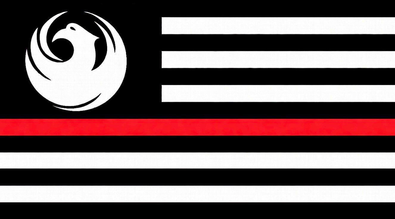 Phoenix “Thin Red Line” Flag Sticker