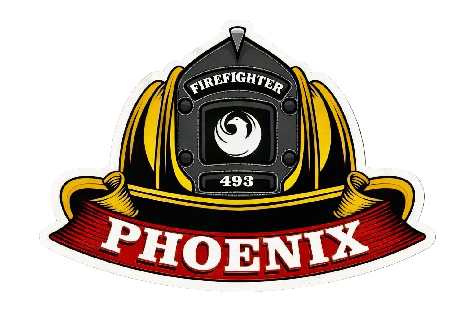 Phoenix Firefighter Helmet Sticker