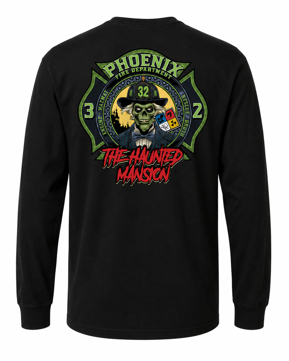 Phoenix Firehouse 32 "The Haunted Mansion" V2 Long Sleeve Tee
